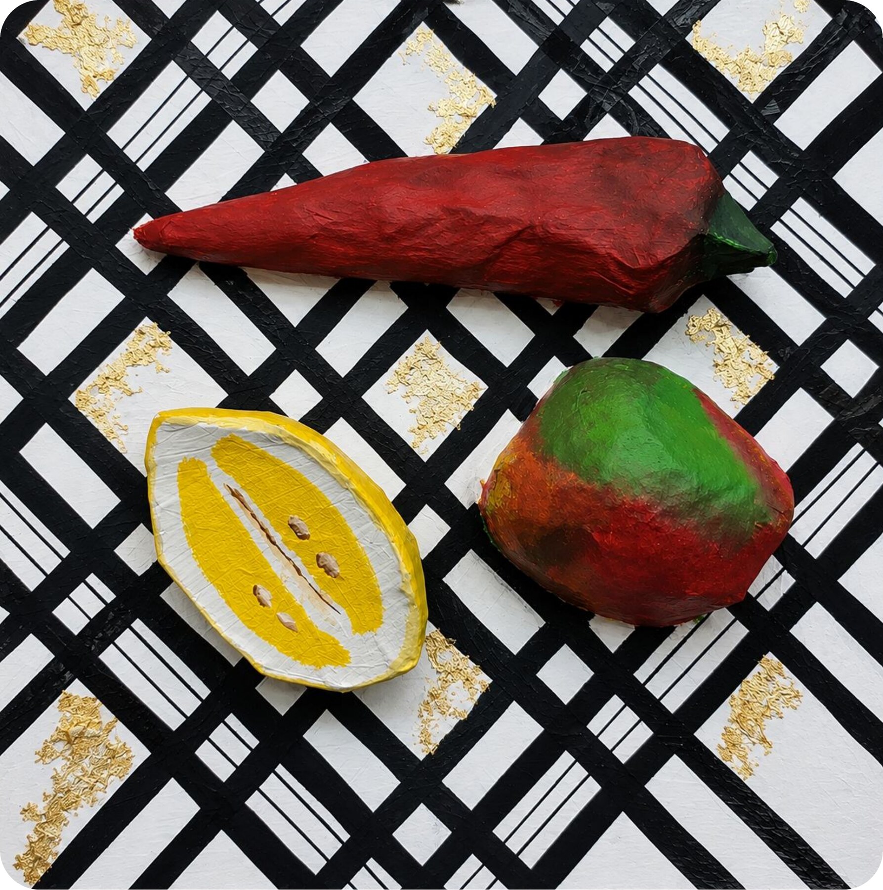 Artificially Natural papier-mâché fruit