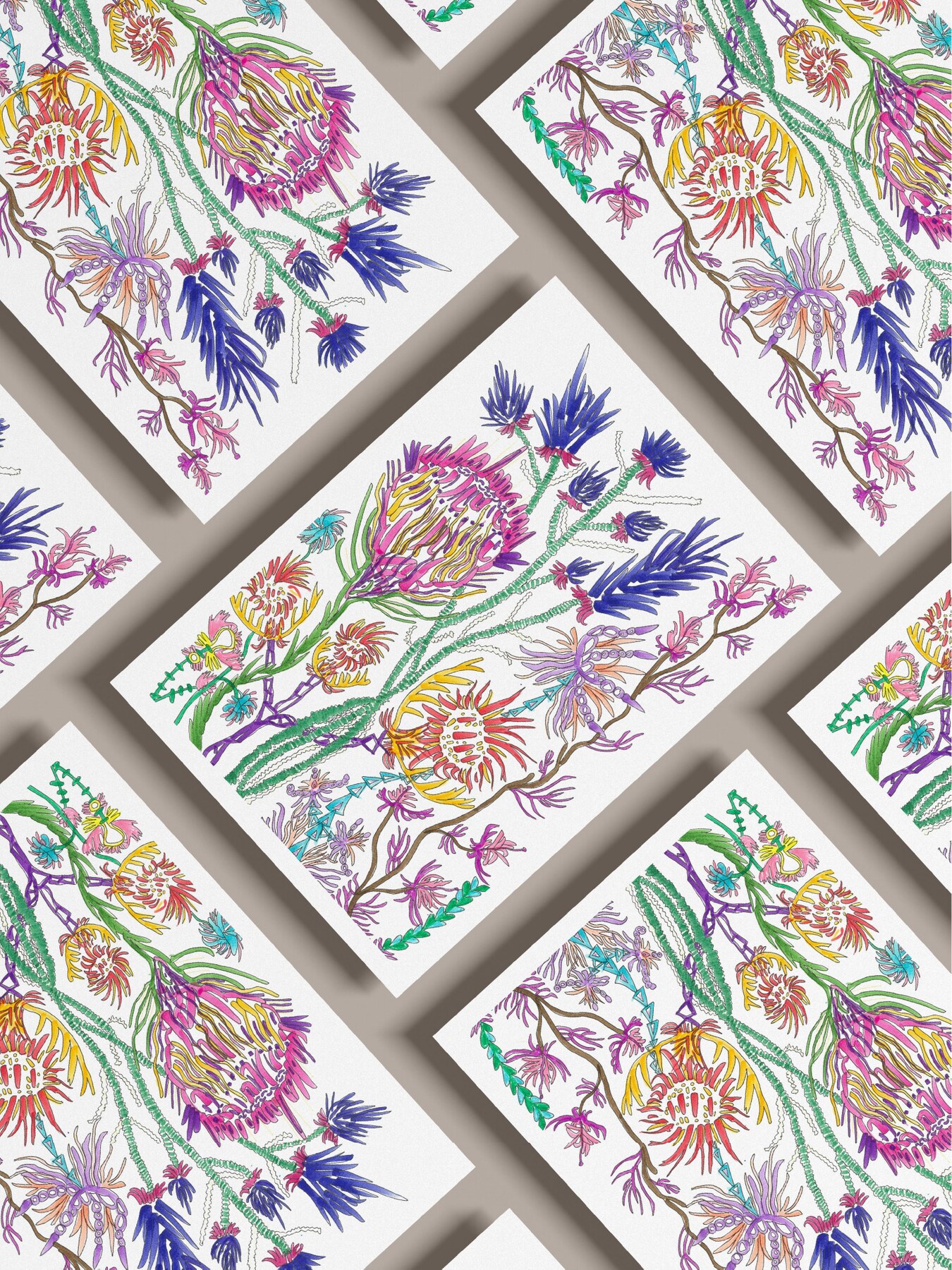 Flora of Tomorrow printed sheets